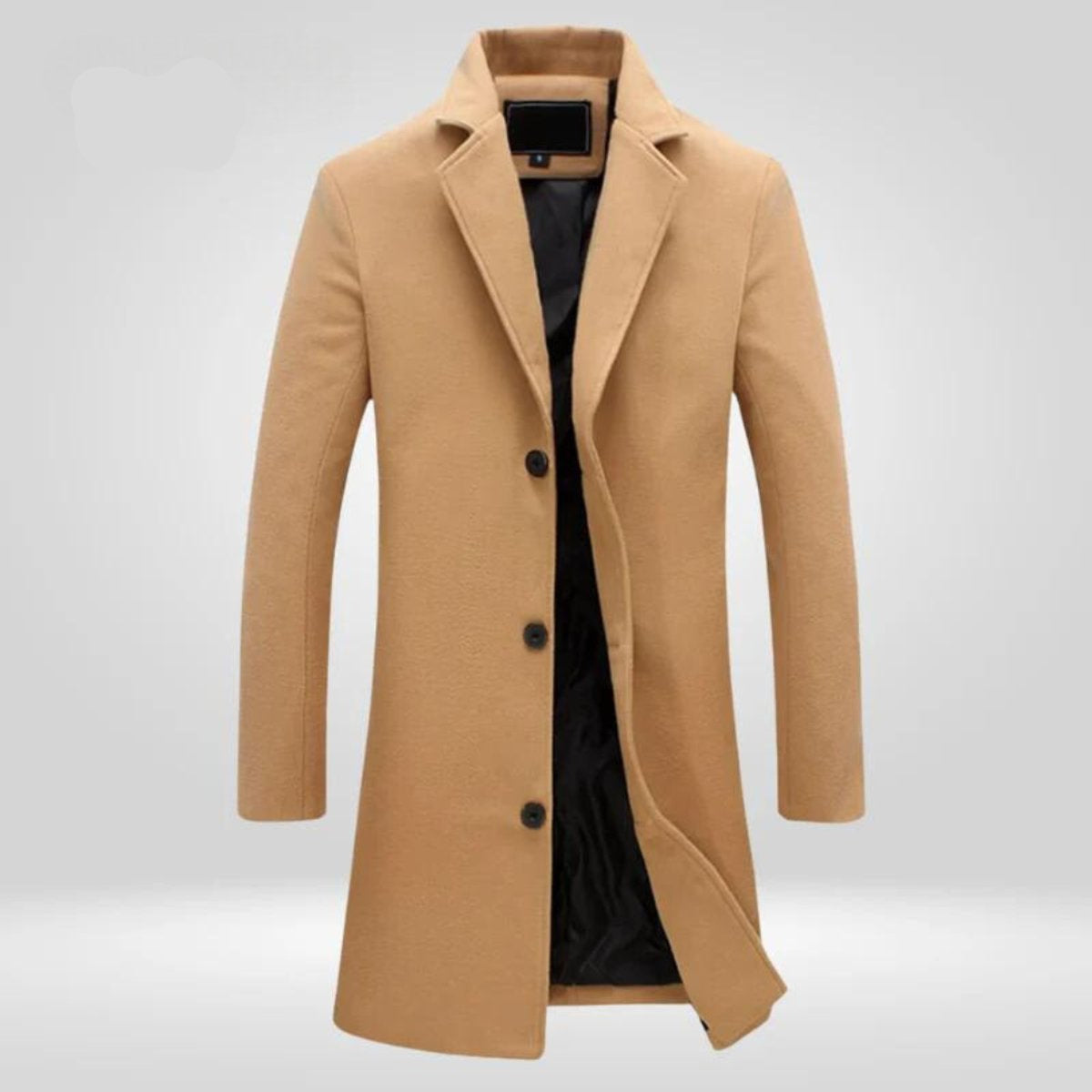 Frakker til mænd med tre knapper og smalle revers - Beige #Farve_Beige
