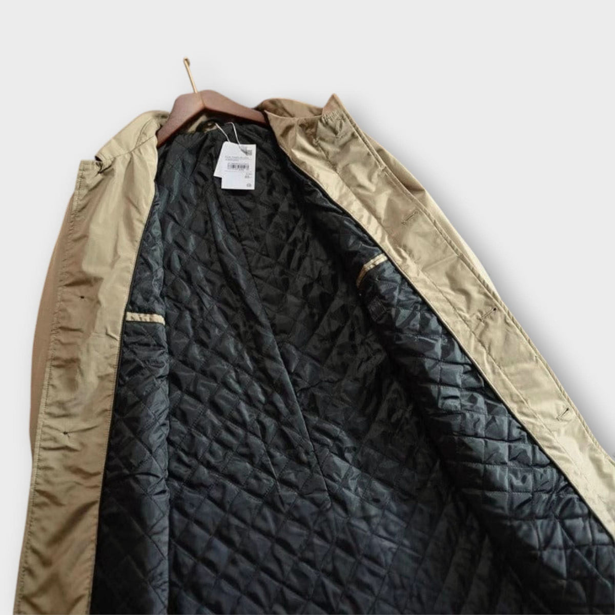 Frakker til mænd med skjortekrave og skrå sidelommer - Beige #Farve_Beige