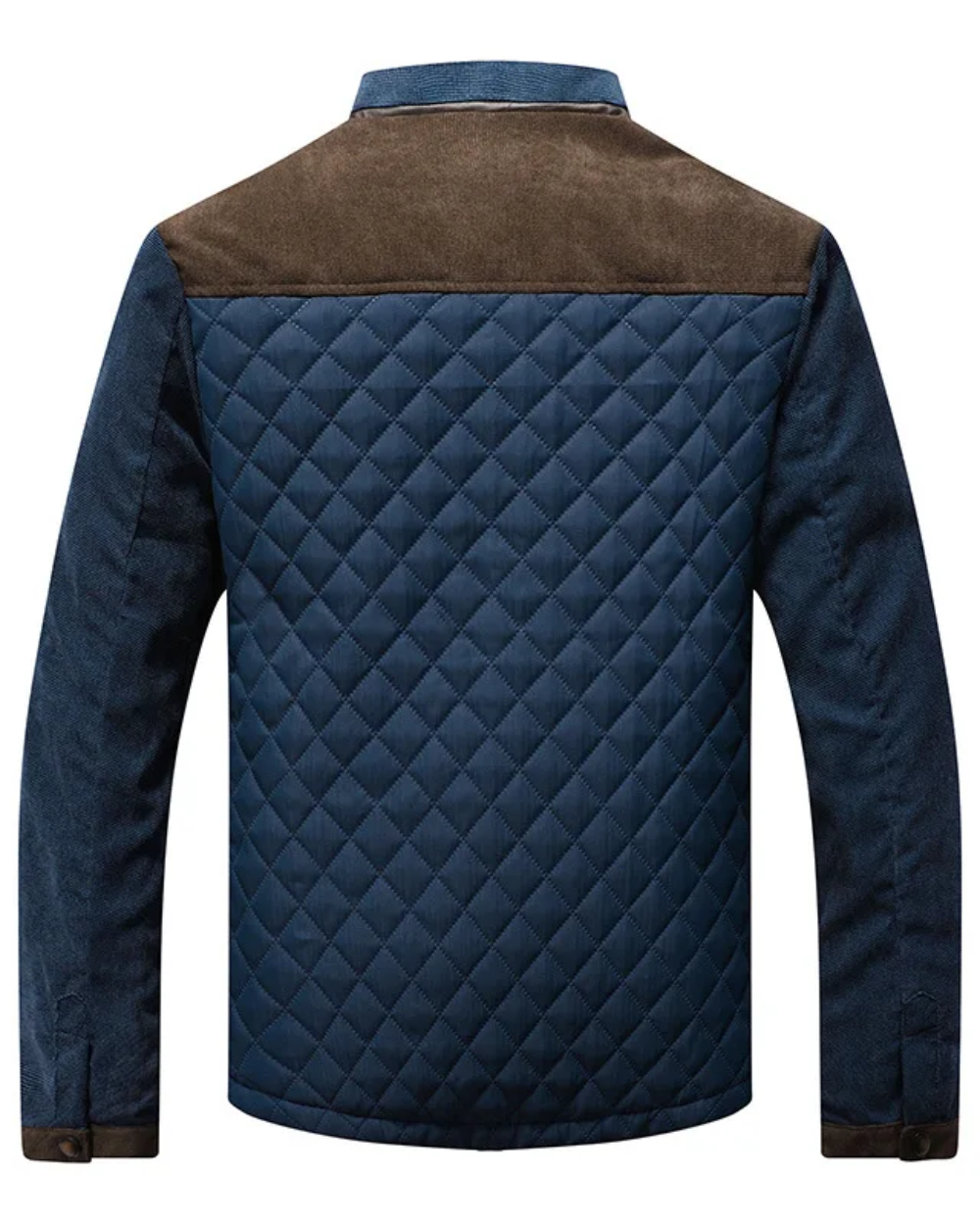 Jakker med diamantquiltning og kontrastskuldre - Brun #Farve_Brun