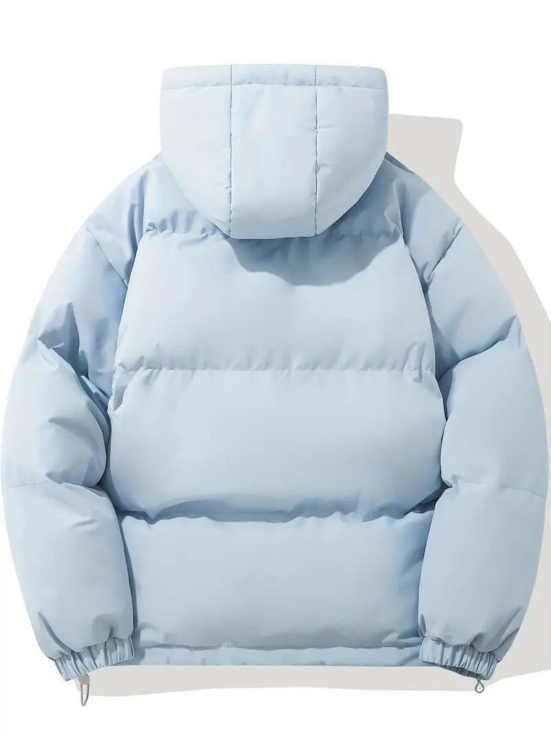 Jakker med store quiltfelter og snøre ved underkanten - Blå #Farve_Blå