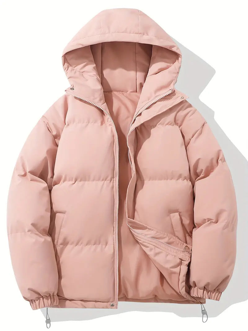 Jakker med store quiltfelter og snøre ved underkanten - Lyserød #Farve_Lyserød